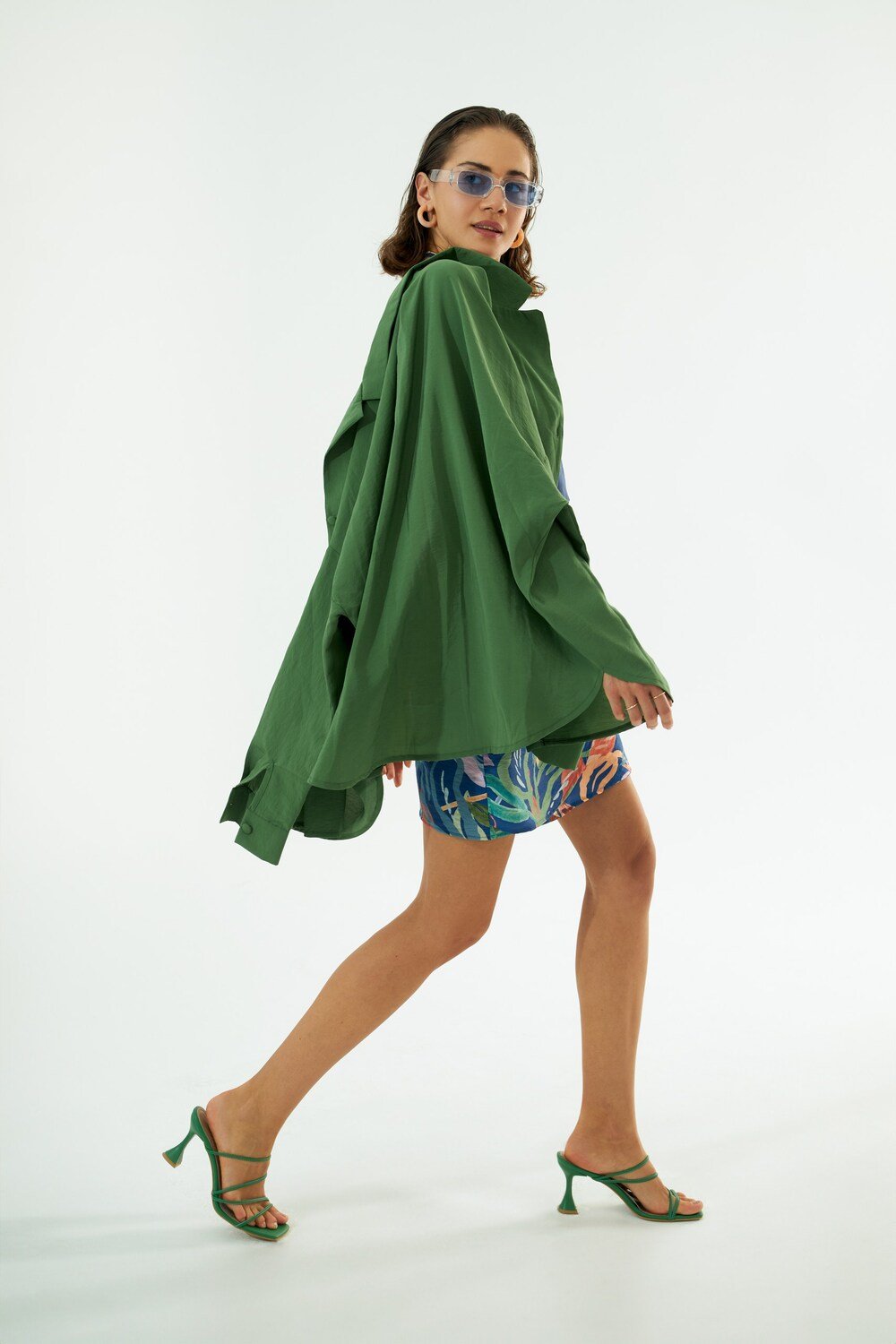 Vifafi-Flora Yeşil Gömlek-Gömlek-2-Milagron.com