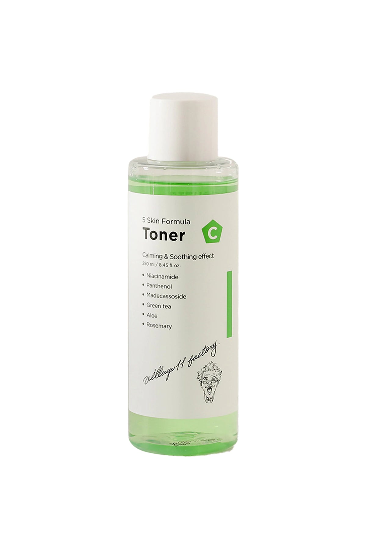 Village 11 Factory C Skin Formula Toner 250Ml - Anında Yatıştıran Ve Ton Dengeleyen Cica & Yeşil Çay Tonik