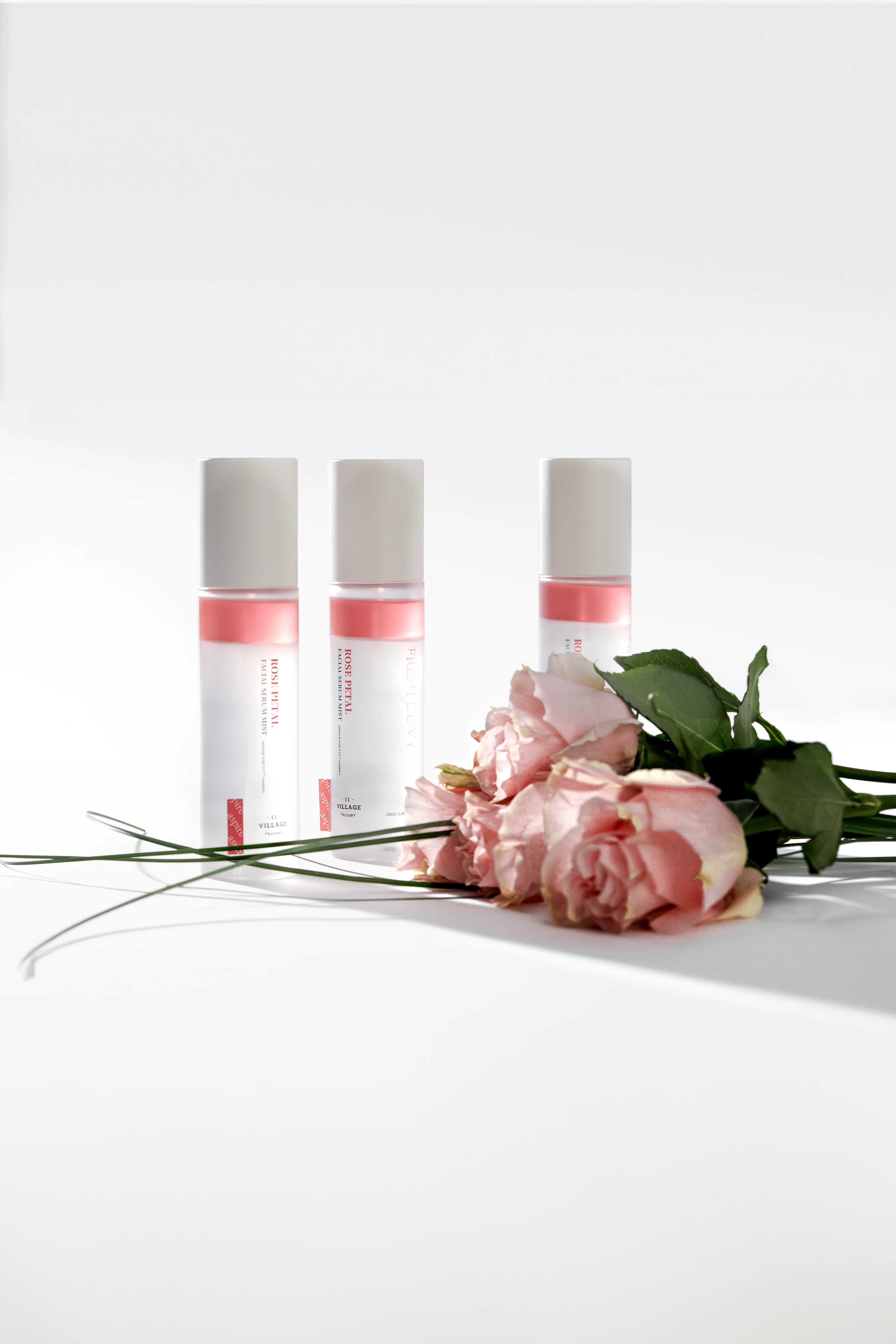 Village 11 Factory-Village 11 Factory Fresh Dewy Rose Petal Facial Serum Mist 100ml Anti Aging & Antioksidan Vegan Serum Mist-Yüz Serumu-4-Milagron.com