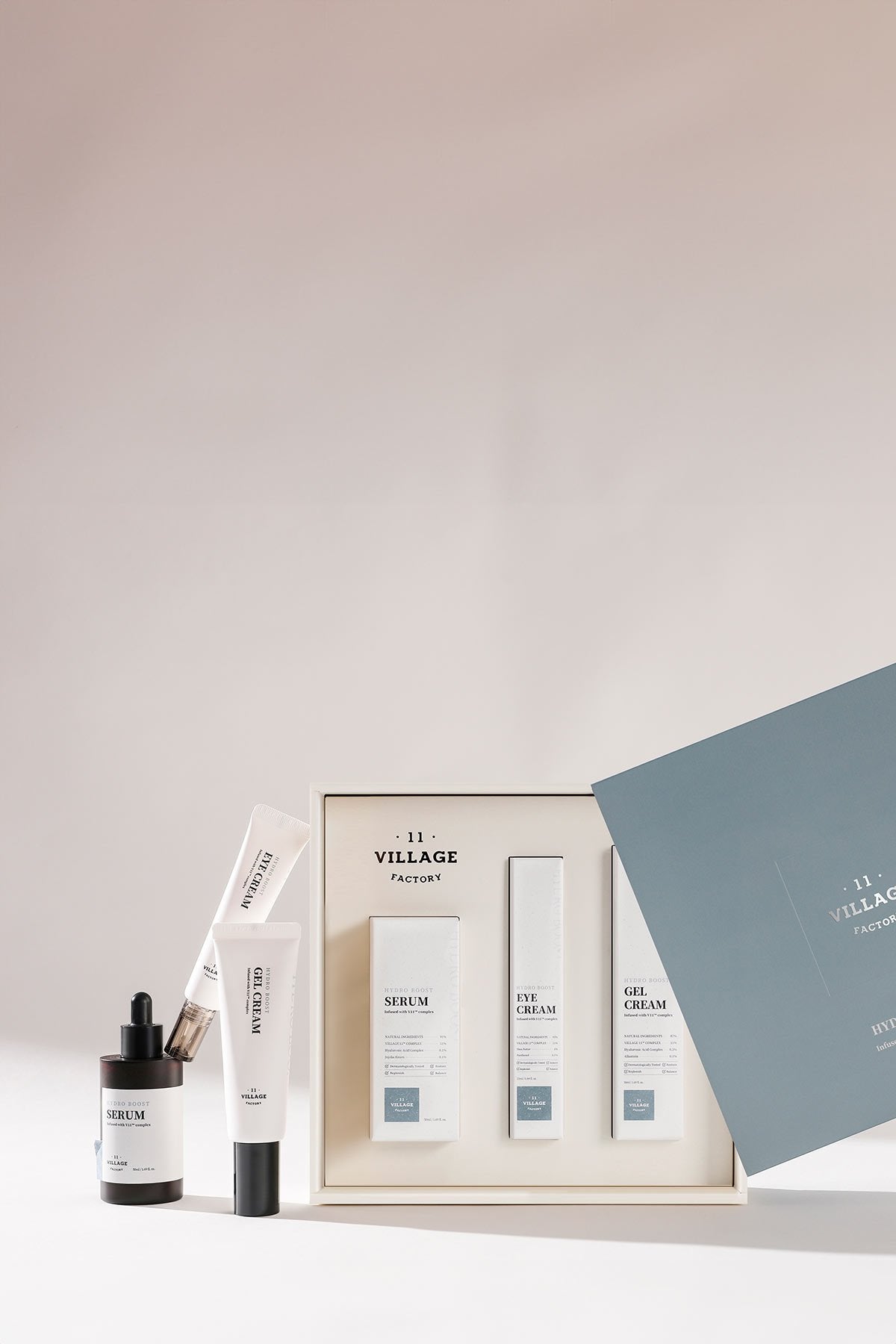 Village 11 Factory-Village 11 Factory Hydro Boost Set – Yoğun Nemlendirici Hyalüronik Asit Vegan Set-Cilt Bakım Setleri-2-Milagron.com