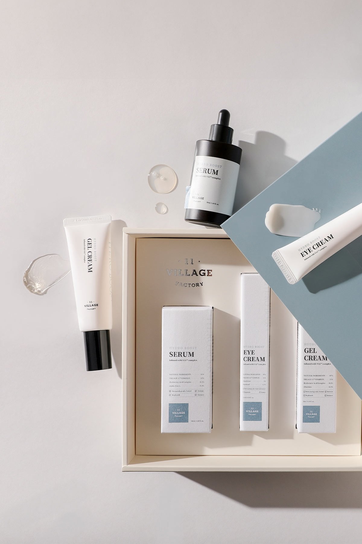 Village 11 Factory-Village 11 Factory Hydro Boost Set – Yoğun Nemlendirici Hyalüronik Asit Vegan Set-Cilt Bakım Setleri-3-Milagron.com