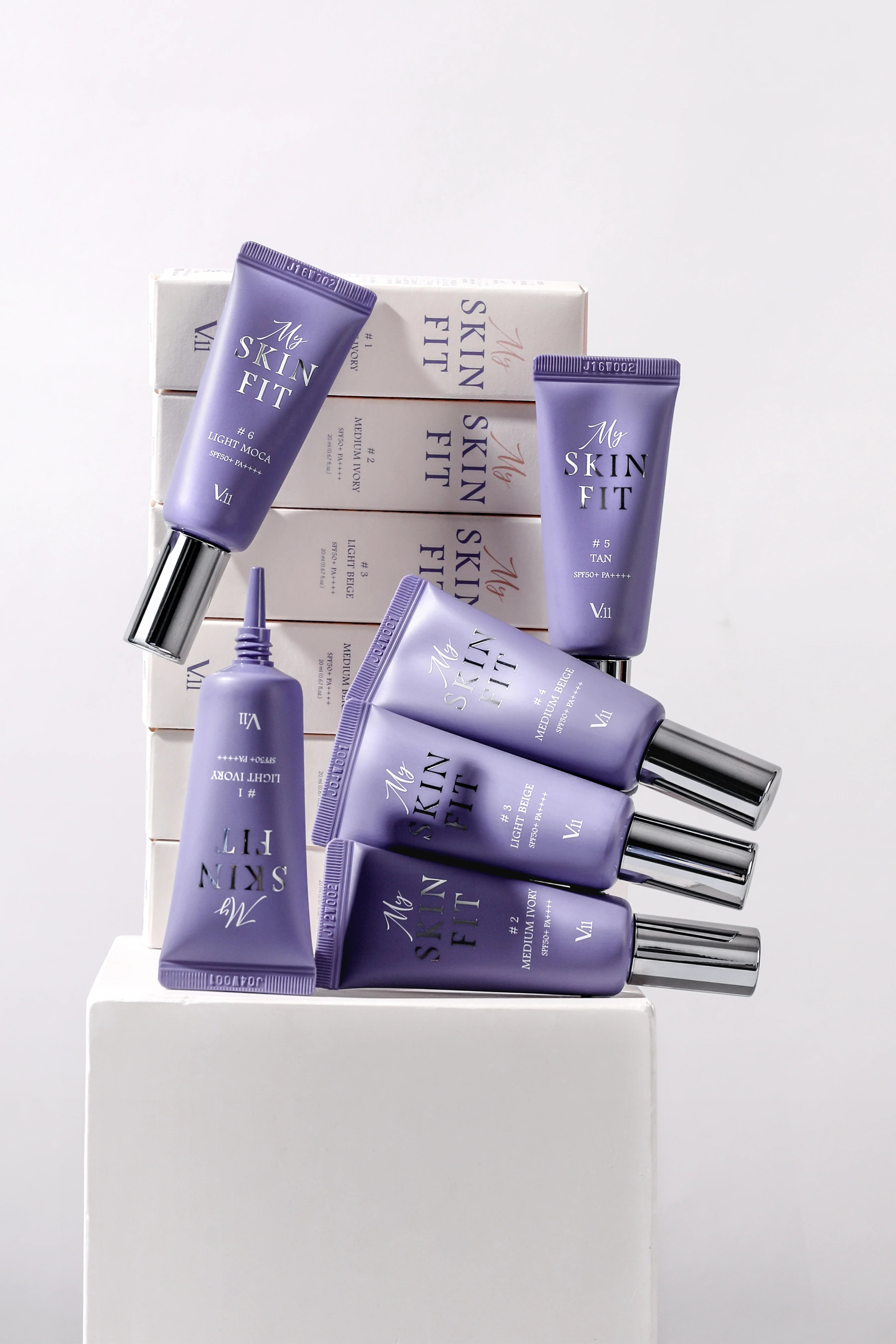 Village 11 Factory-Village 11 Factory My Skin Fit BB Cream Spf 50+ Pa++++ #6 Light Mocha 20ml Hyalüronik Asit & Cica BB Krem-BB Krem-4-Milagron.com