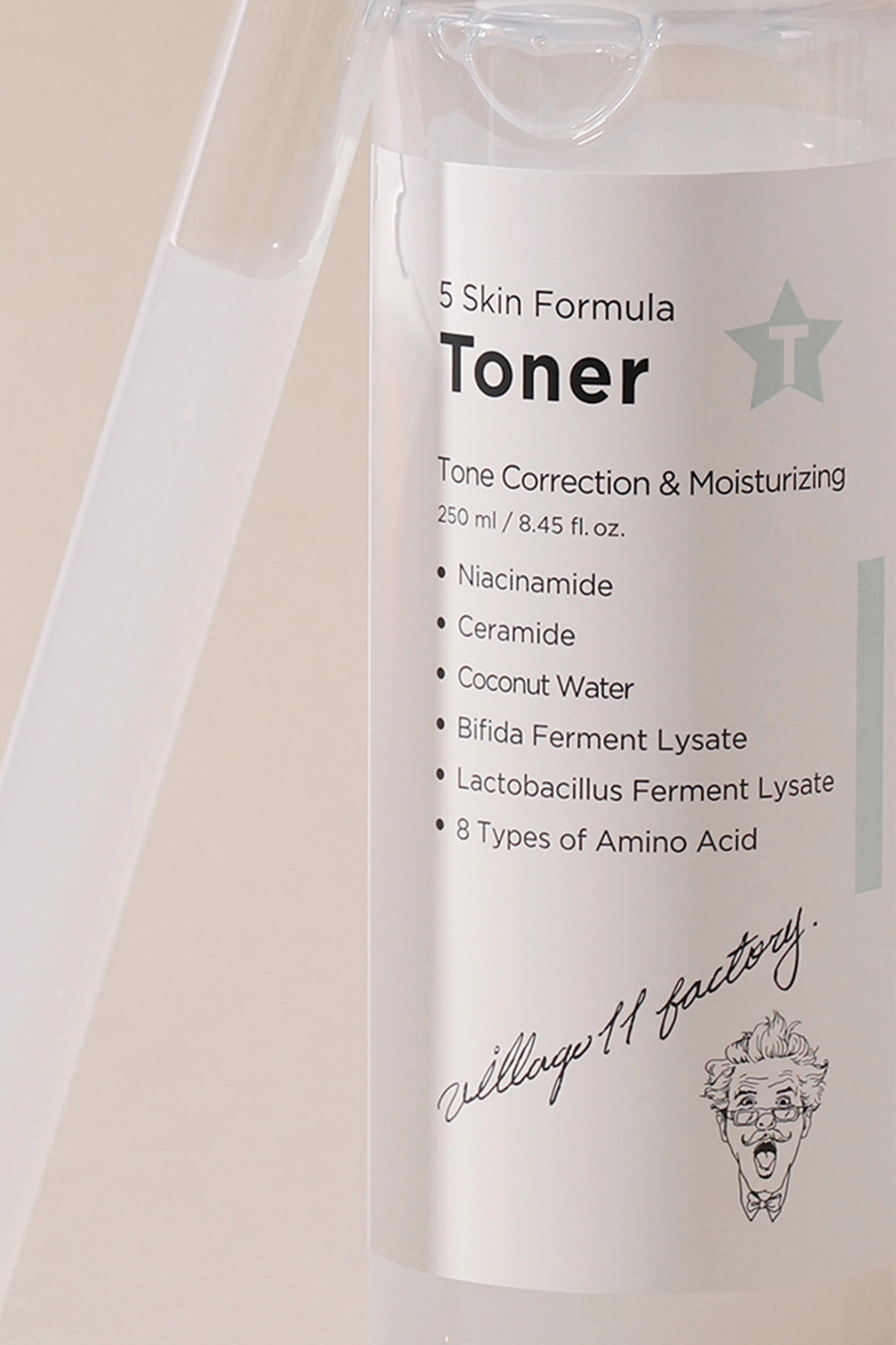 Village 11 Factory-Village 11 Factory T Skin Formula Toner 250ml Ton Dengeleyici Tonik-Tonik-2-Milagron.com