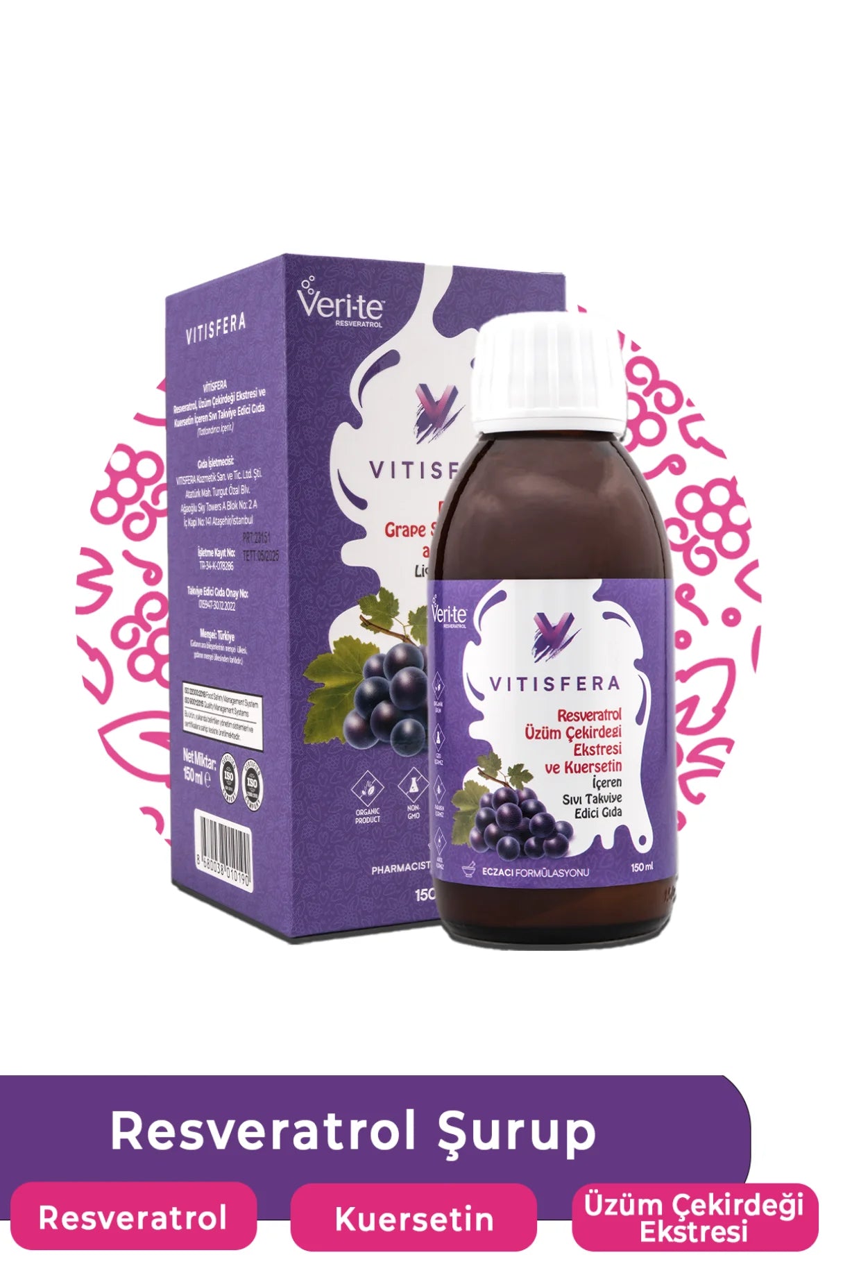 Vitisfera-Resveratrol Şurup Orman Meyveleri Aromalı 150 ml-Gıda Takviyeleri-2-Milagron.com