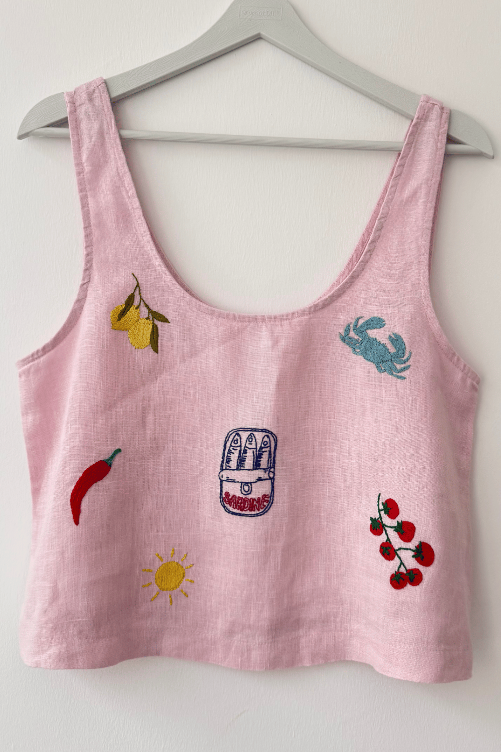 Sardine Pembe Keten Bluz - 1