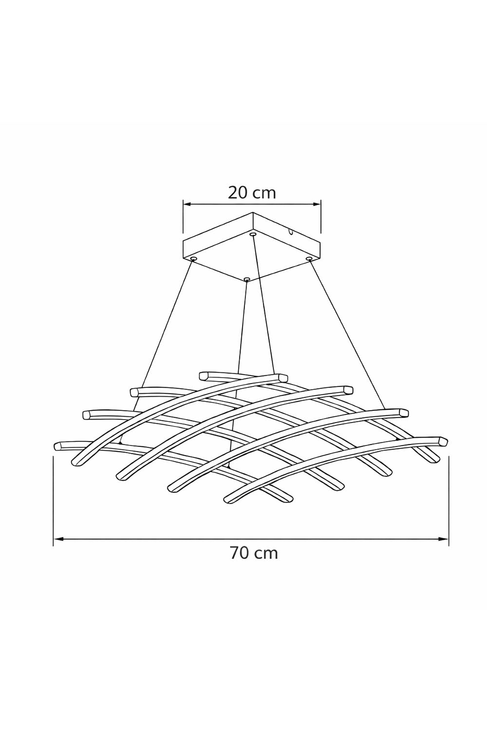 Aether Modern Led Avize 70 X 70 Cm - 2