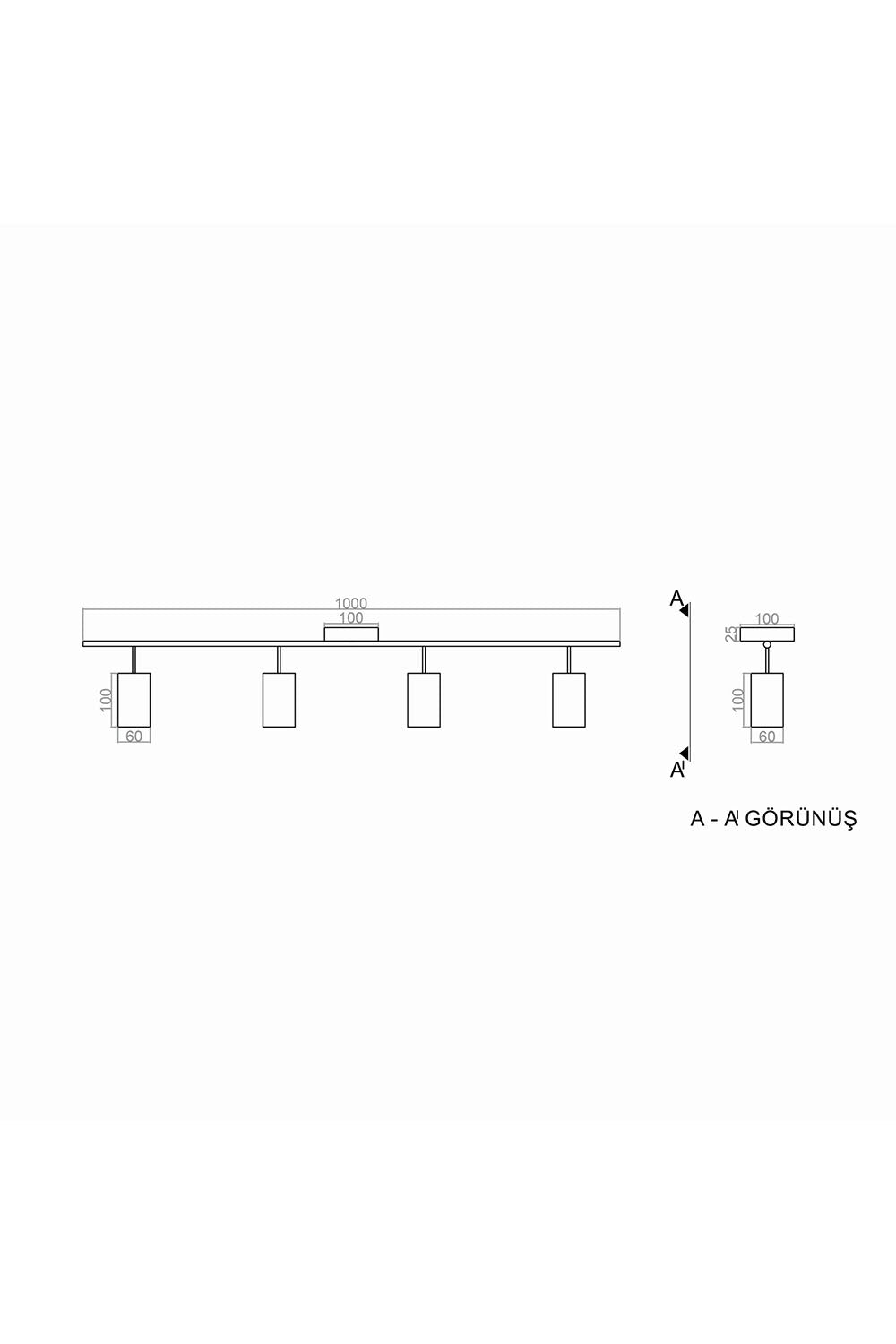 Bann Plafonyer Lamba 100 Cm - 3