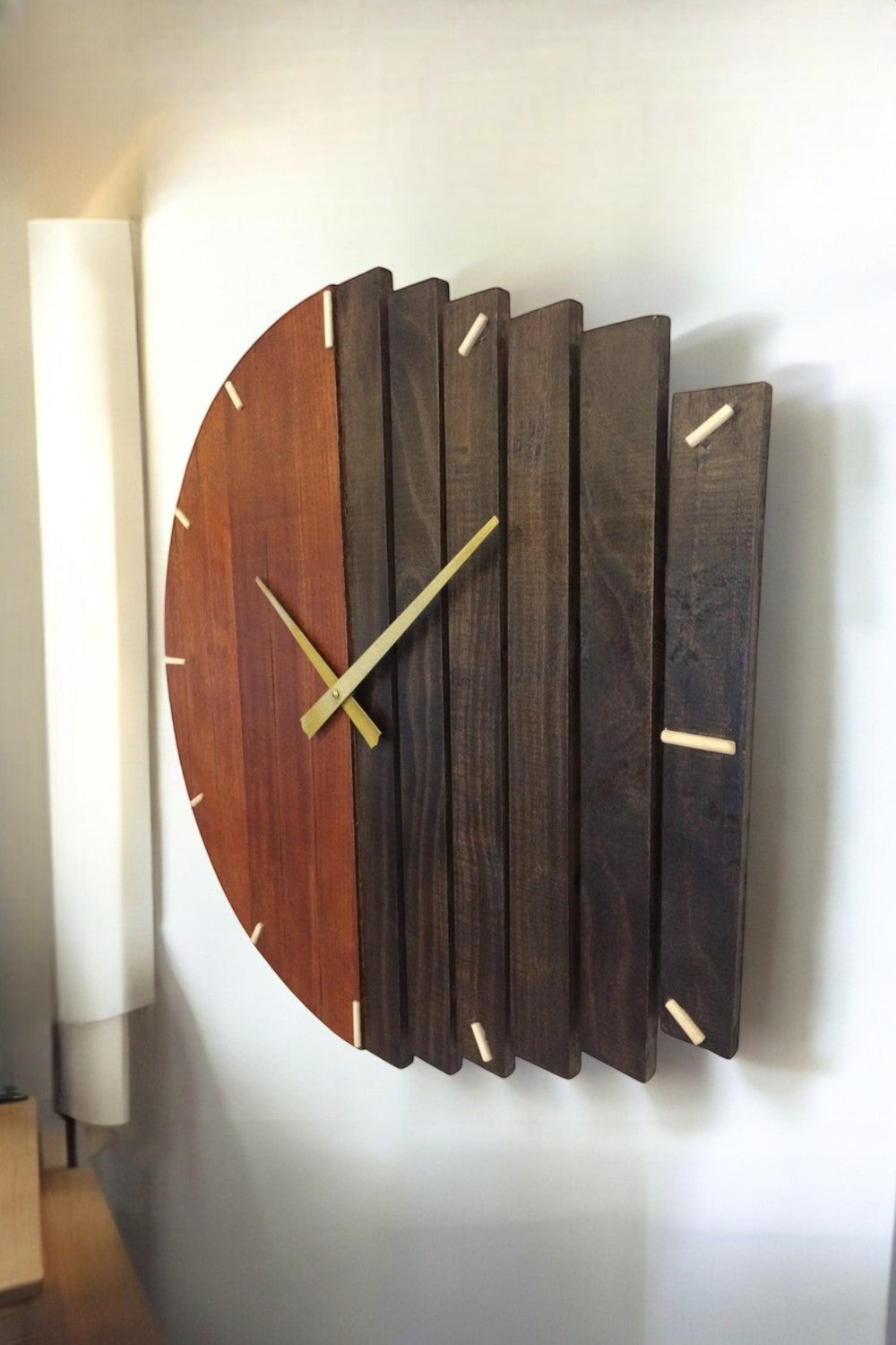 Vune Concept-Aida Endüstriyel Tasarım Ahşap Duvar Saati-Duvar Saati-4-Milagron.com