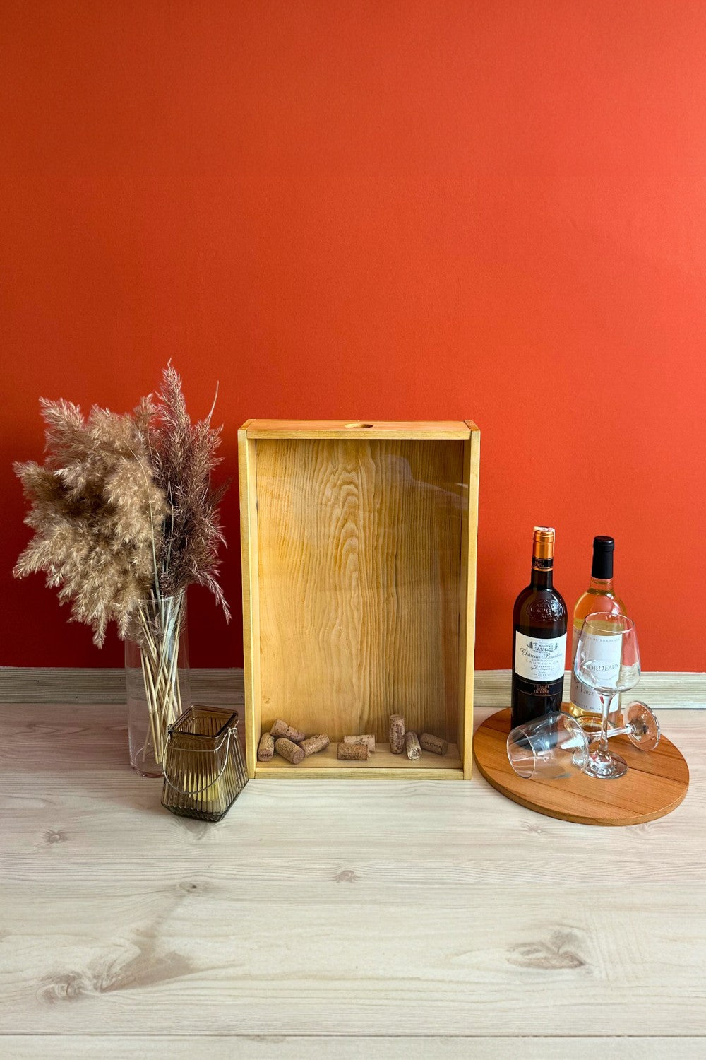 Vune Concept-El Yapımı Ahşap Şarap Mantarı Koleksiyon Kumbarası-Kumbara-5-Milagron.com