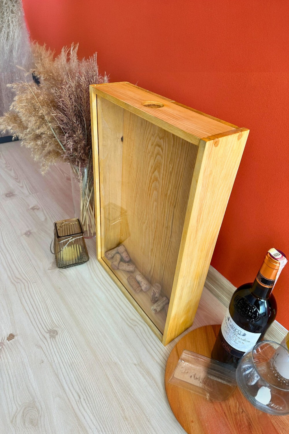 Vune Concept-El Yapımı Ahşap Şarap Mantarı Koleksiyon Kumbarası-Kumbara-6-Milagron.com