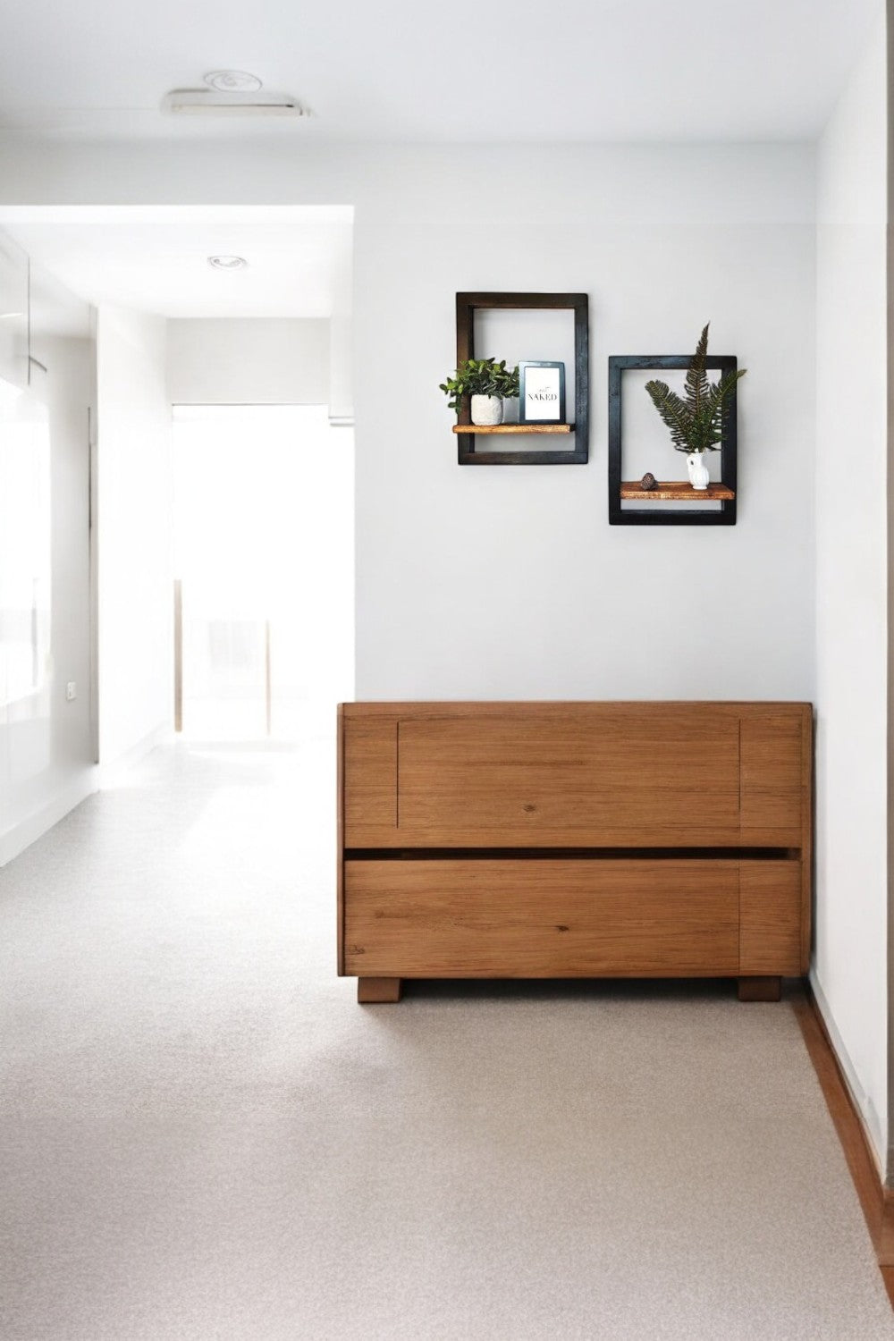 Vune Concept-El Yapımı Ahşap Yüzen Raf 2li Set-Duvar Rafı-2-Milagron.com