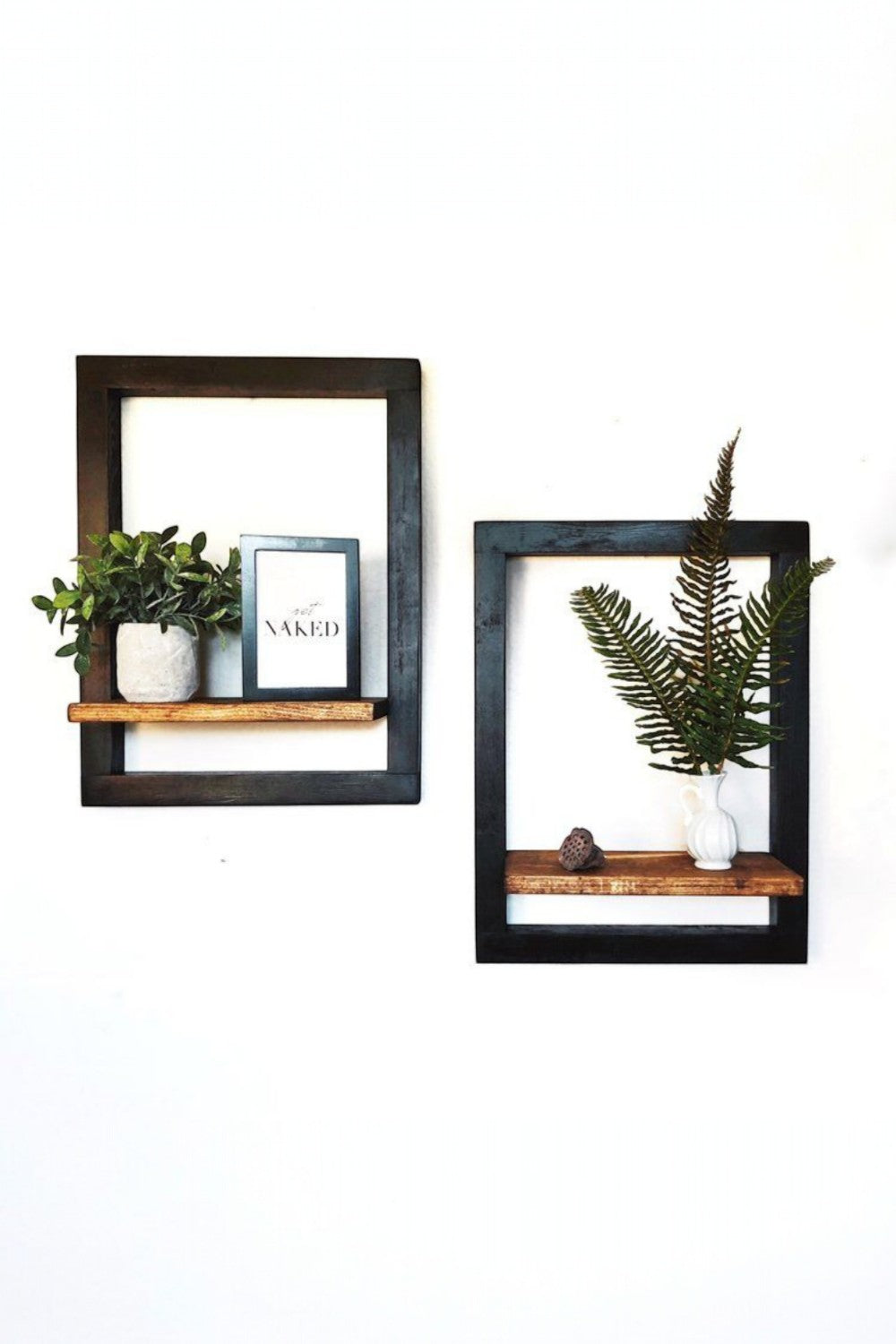 Vune Concept-El Yapımı Ahşap Yüzen Raf 2li Set-Duvar Rafı-4-Milagron.com