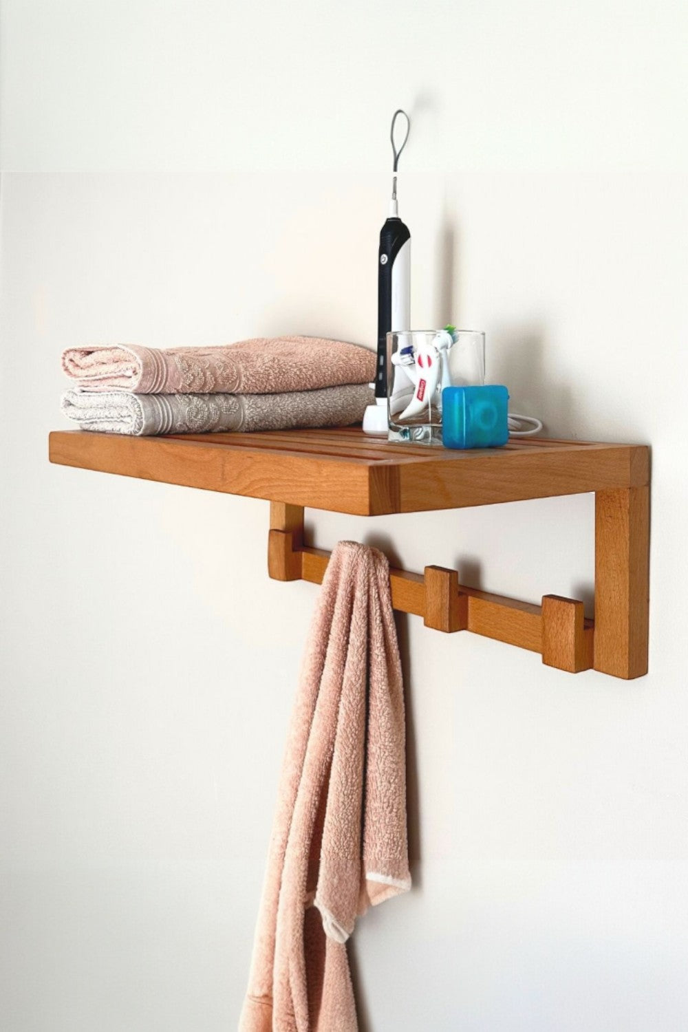 Vune Concept-El Yapımı Çok Amaçlı Ahşap Raf Ve Askı-Duvar Rafı-3-Milagron.com