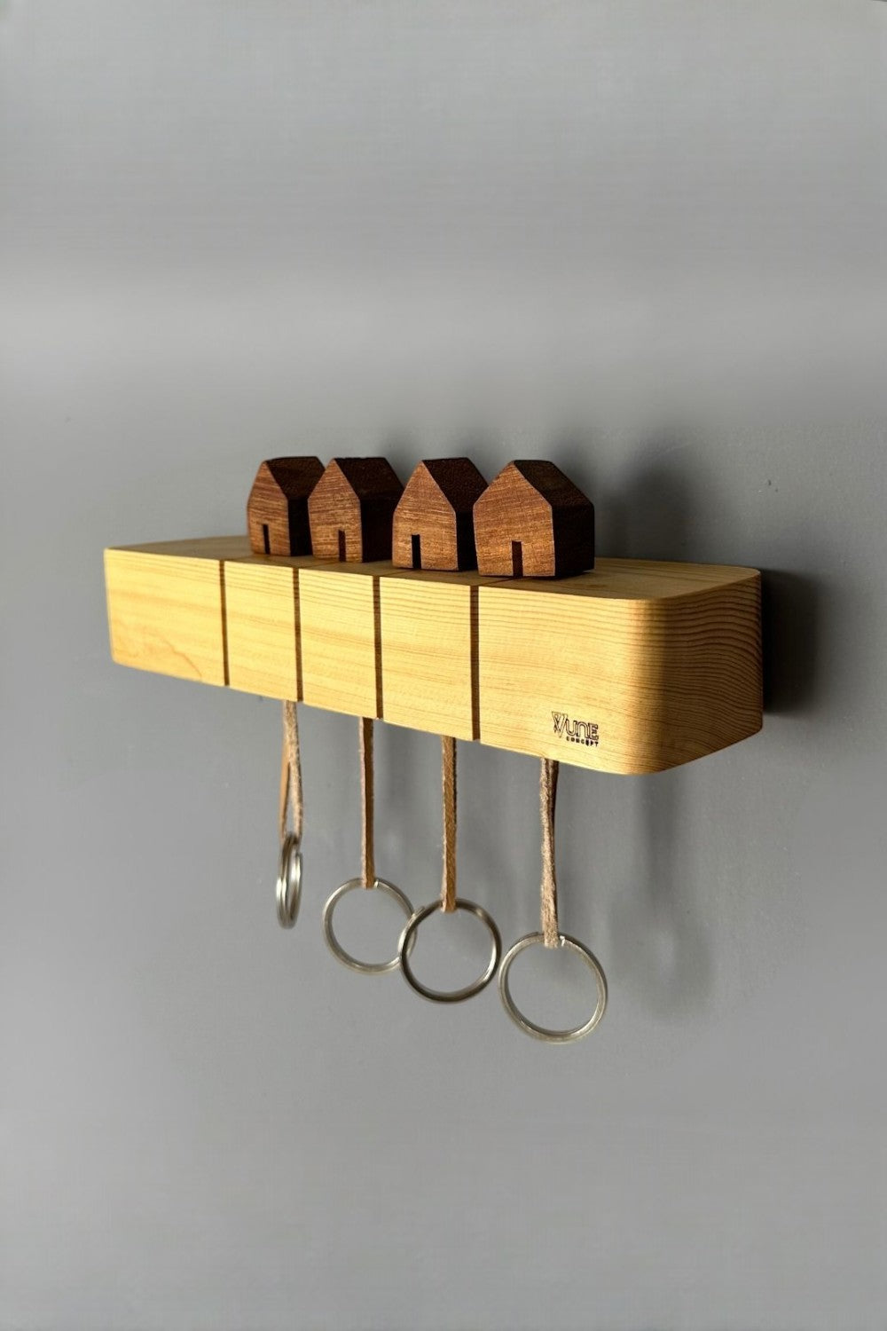 Vune Concept-Merla El Yapımı Ahşap Anahtarlık-Duvar Rafı-4-Milagron.com