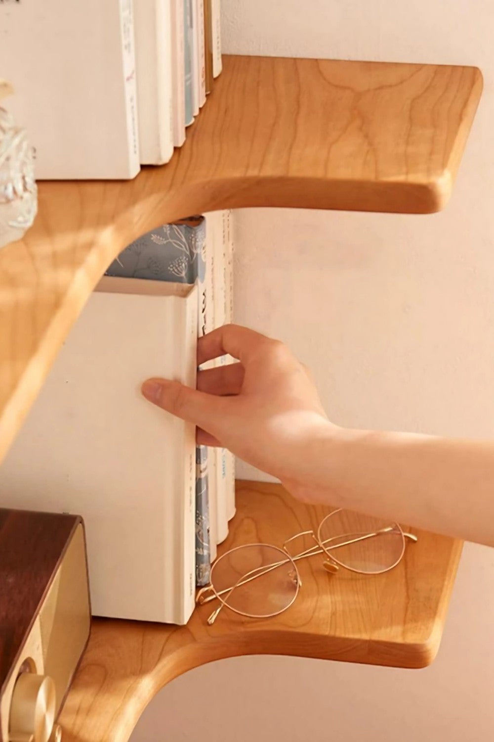 Vune Concept-Nefin El Yapımı Masif Ahşap Raf 2li Set-Duvar Rafı-2-Milagron.com