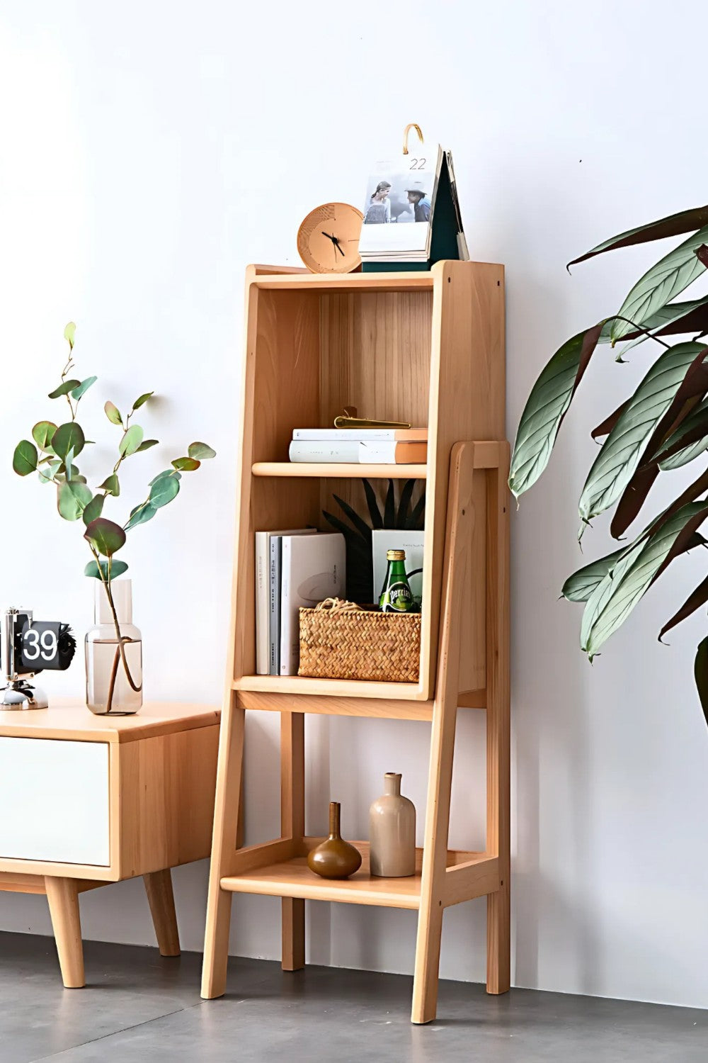 Vune Concept-Sine El Yapımı Ahşap Raf Ünitesi - Medium-Kitaplık-2-Milagron.com