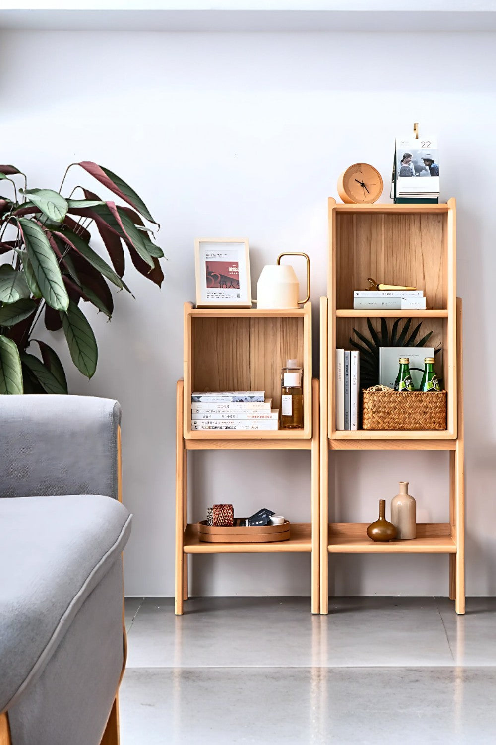 Vune Concept-Sine El Yapımı Ahşap Raf Ünitesi - Medium-Kitaplık-5-Milagron.com