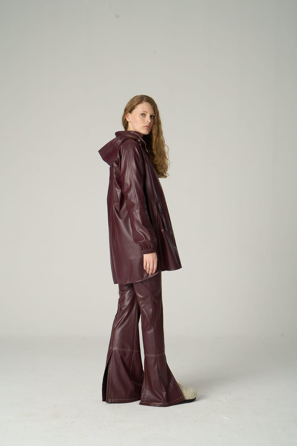 Vuu-Deri Dikiş Detaylı Pantolon-Deri Pantolon-2-Milagron.com