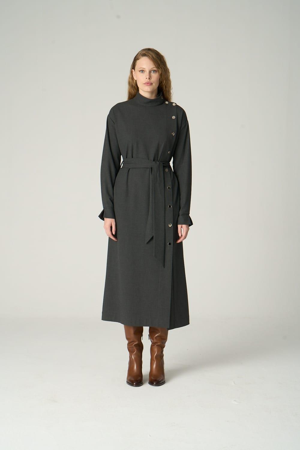 Vuu-Hakim Yaka Elbise-Elbise-1-Milagron.com