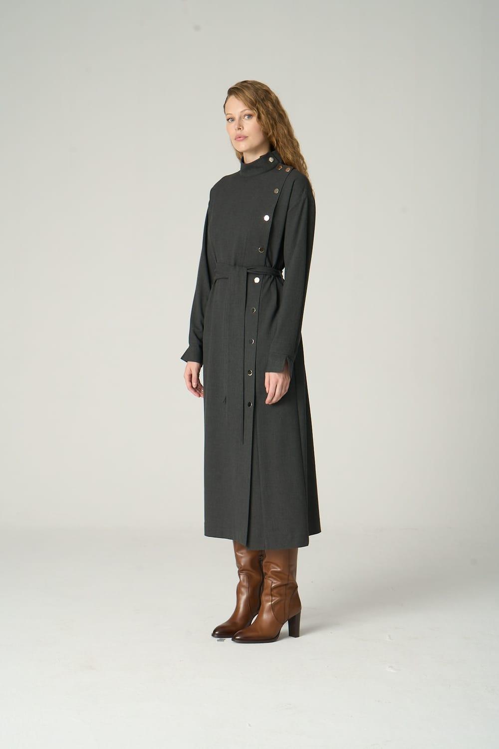 Vuu-Hakim Yaka Elbise-Elbise-3-Milagron.com