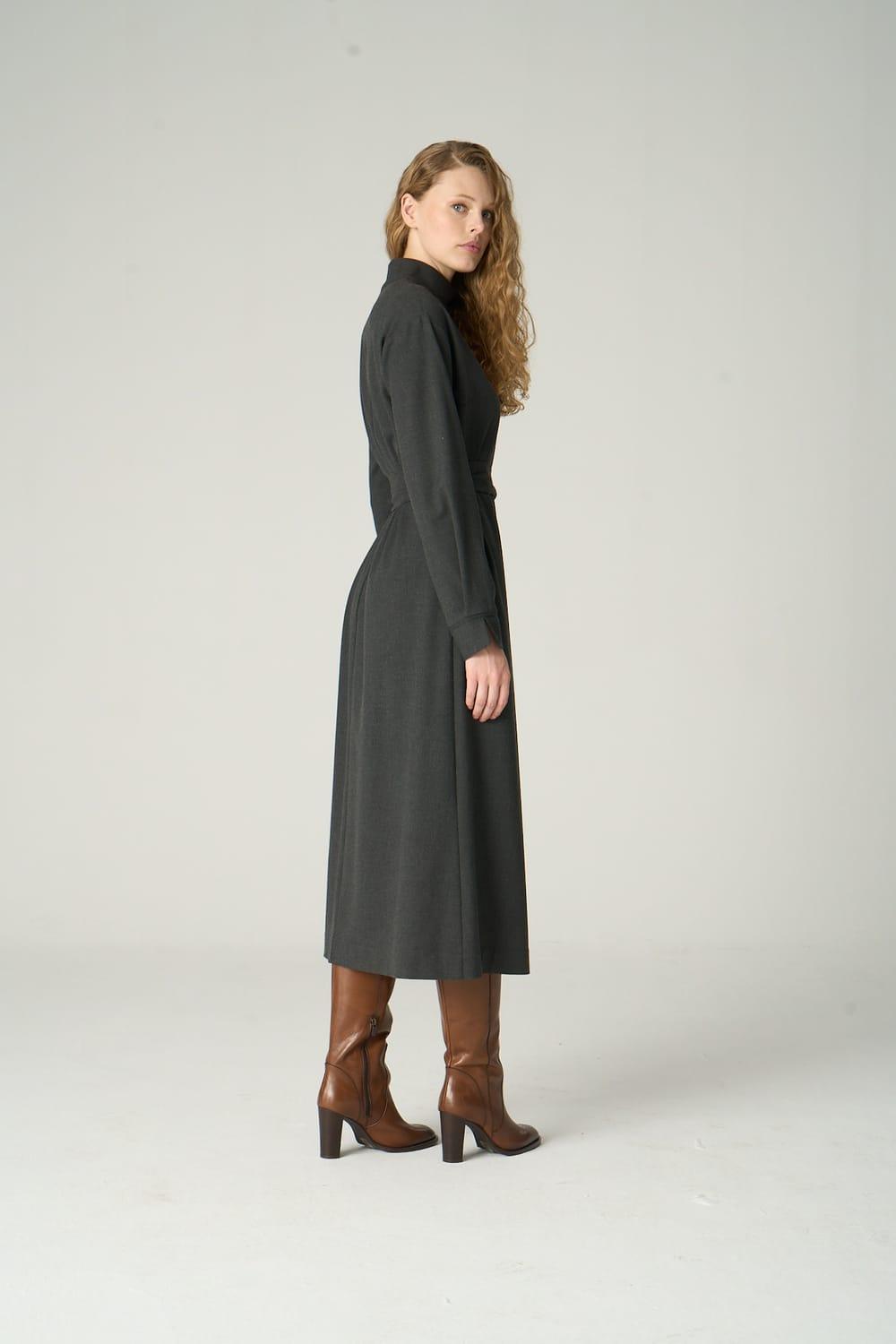 Vuu-Hakim Yaka Elbise-Elbise-4-Milagron.com