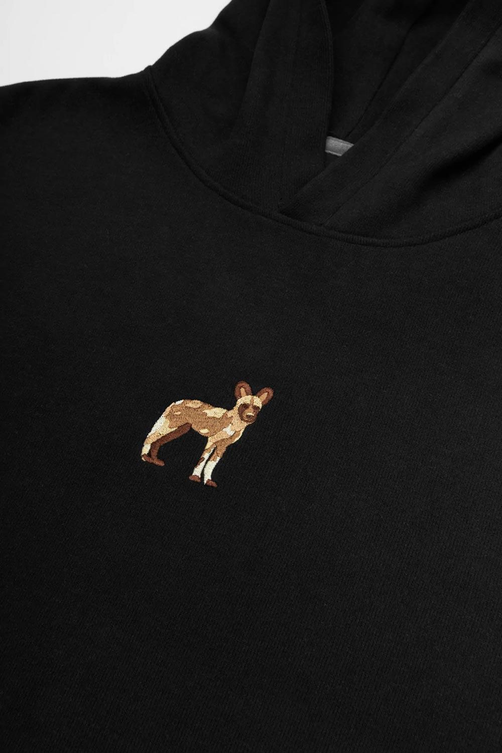 WWF Market-Afrika Yaban Köpeği Hoodie - Siyah-Sweatshirts & Hoodies-2-Milagron.com