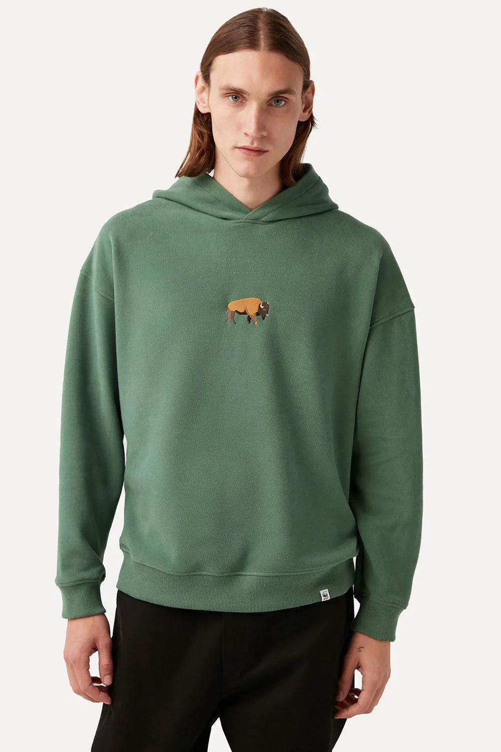 WWF Market-Bizon Hoodie - Su Yeşili-Sweatshirts & Hoodies-3-Milagron.com