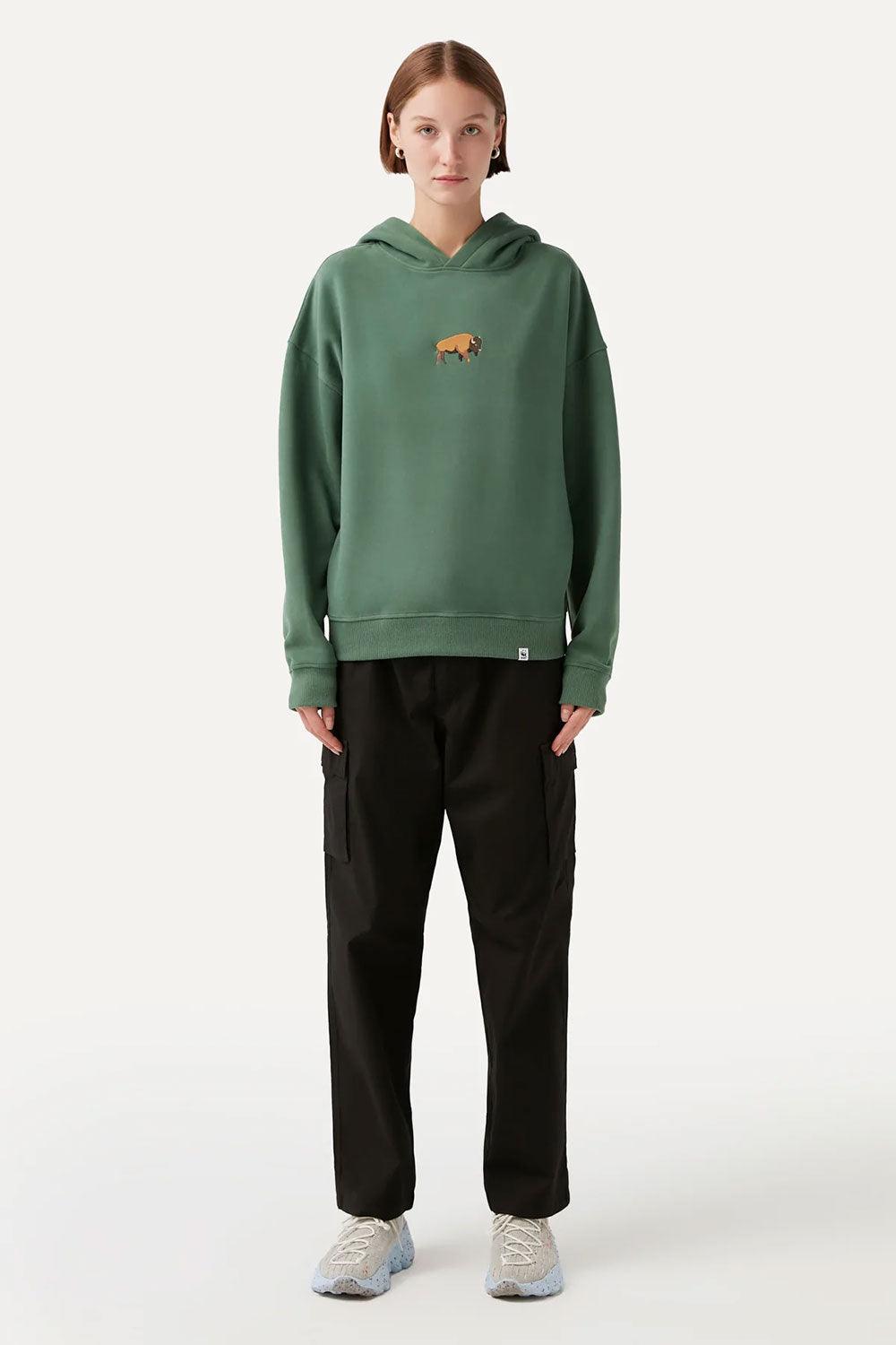 WWF Market-Bizon Hoodie - Su Yeşili-Sweatshirts & Hoodies-7-Milagron.com