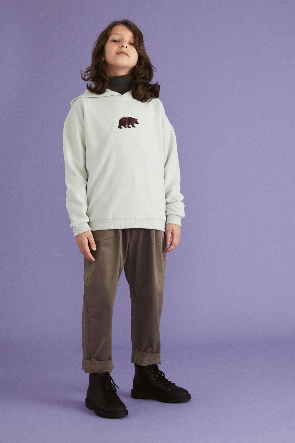 WWF Market-Bozayı Çocuk Hoodie - Açık Gri-Sweatshirts & Hoodies-2-Milagron.com