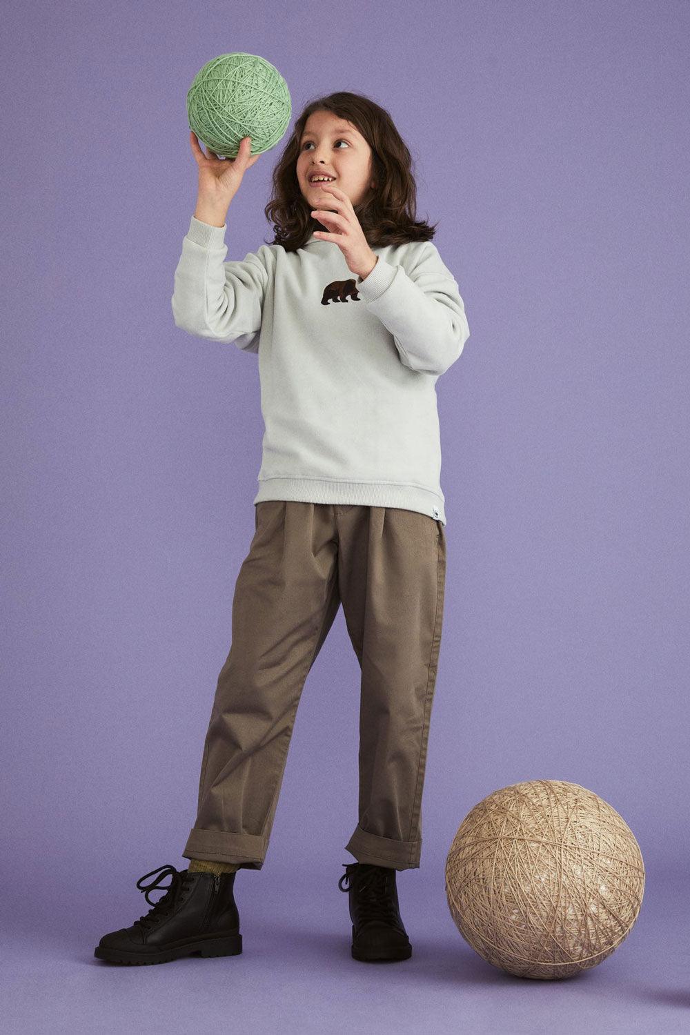 WWF Market-Bozayı Çocuk Hoodie - Açık Gri-Sweatshirts & Hoodies-6-Milagron.com