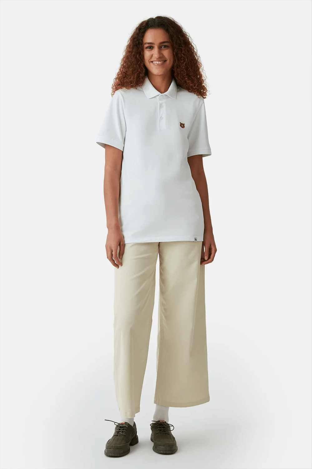 WWF Market-Bozayı Polo Yaka T-shirt - Beyaz-T-Shirts-2-Milagron.com