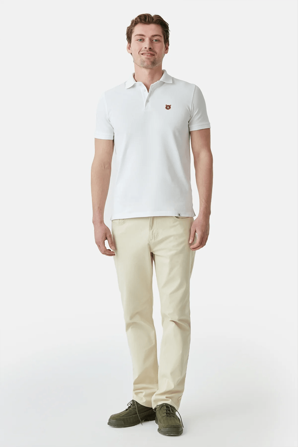 WWF Market-Bozayı Polo Yaka T-shirt - Beyaz-T-Shirts-4-Milagron.com