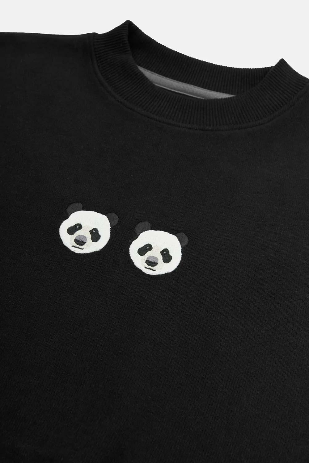 WWF Market-Chi & Chi Crop Sweatshirt - Siyah-Sweatshirts & Hoodies-3-Milagron.com