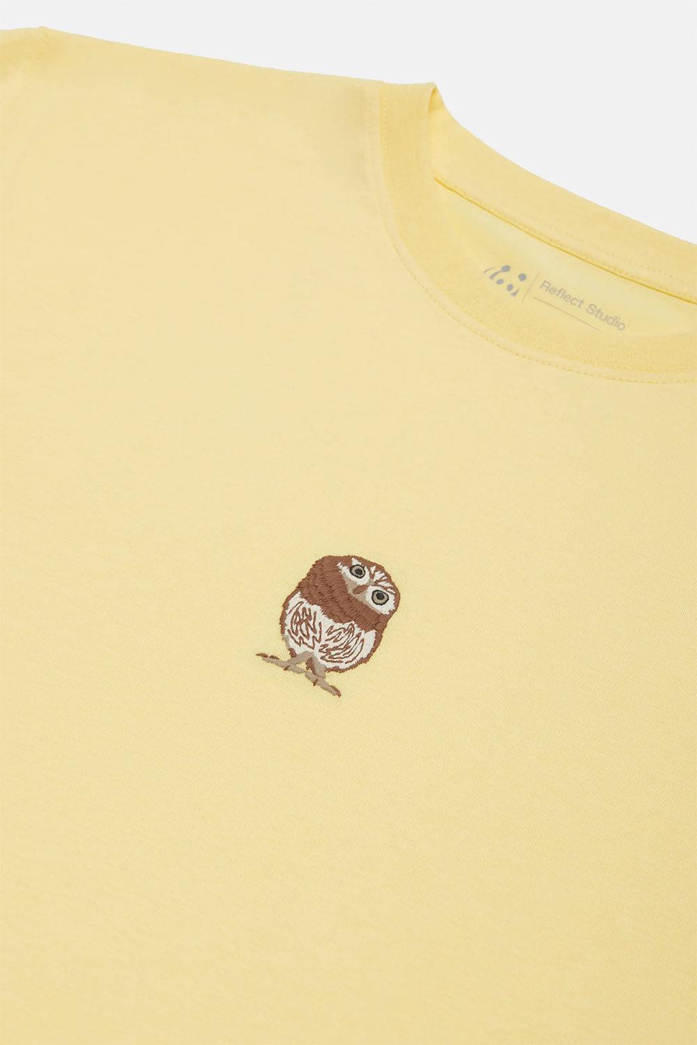 WWF Market-Cin Baykuşu Crop T-shirt - Açık Sarı-T-Shirts-4-Milagron.com