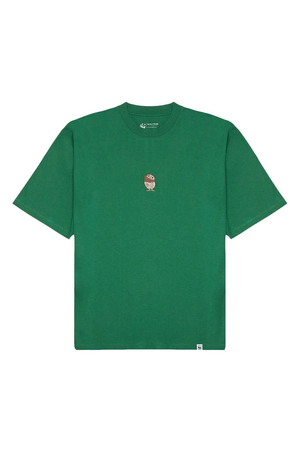 WWF Market-Cin Baykuşu Oversize T-shirt - Yeşil-T-Shirts-1-Milagron.com