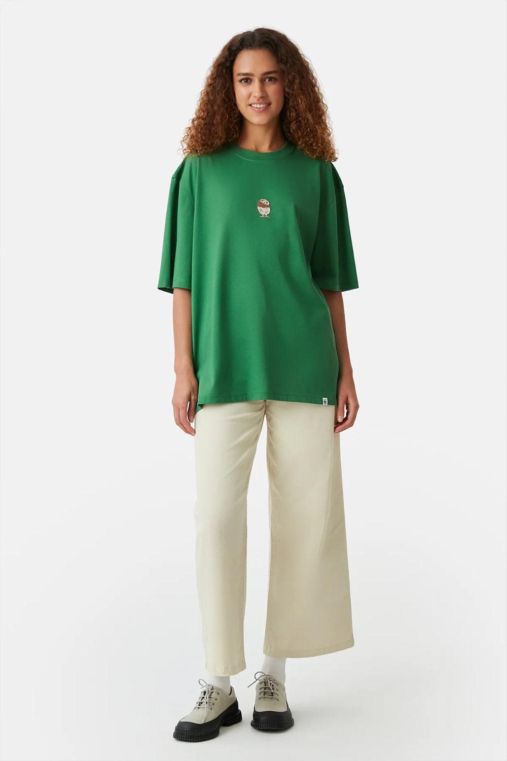 WWF Market-Cin Baykuşu Oversize T-shirt - Yeşil-T-Shirts-4-Milagron.com