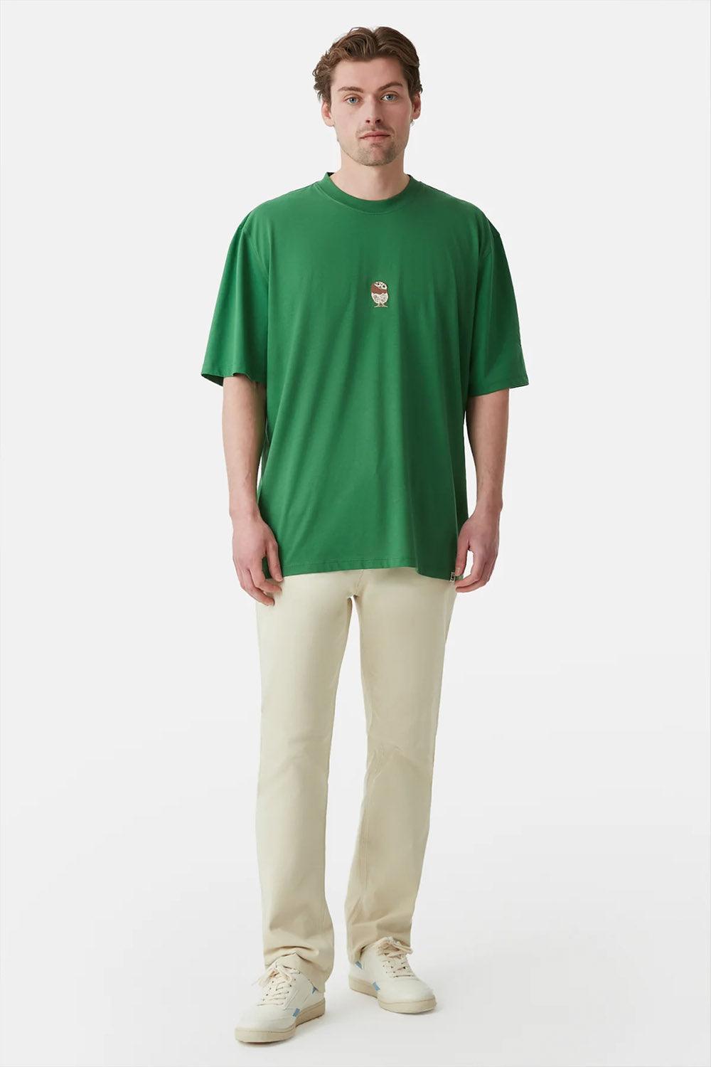 WWF Market-Cin Baykuşu Oversize T-shirt - Yeşil-T-Shirts-5-Milagron.com