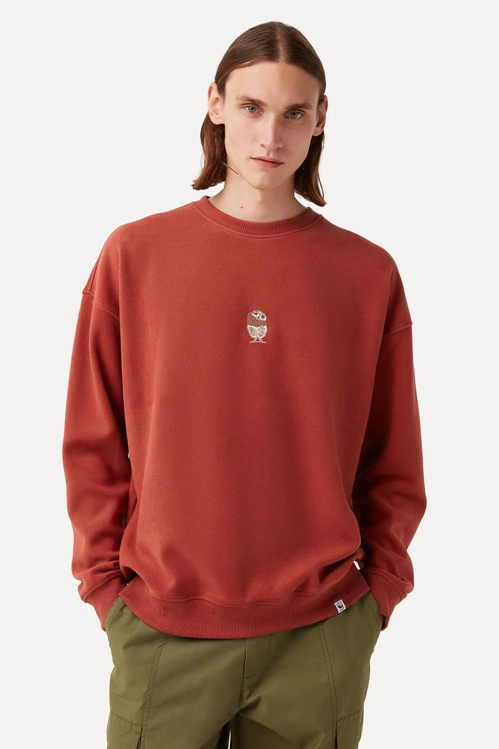 WWF Market-Cin Baykuşu Sweatshirt - Kiremit-Sweatshirts & Hoodies-3-Milagron.com