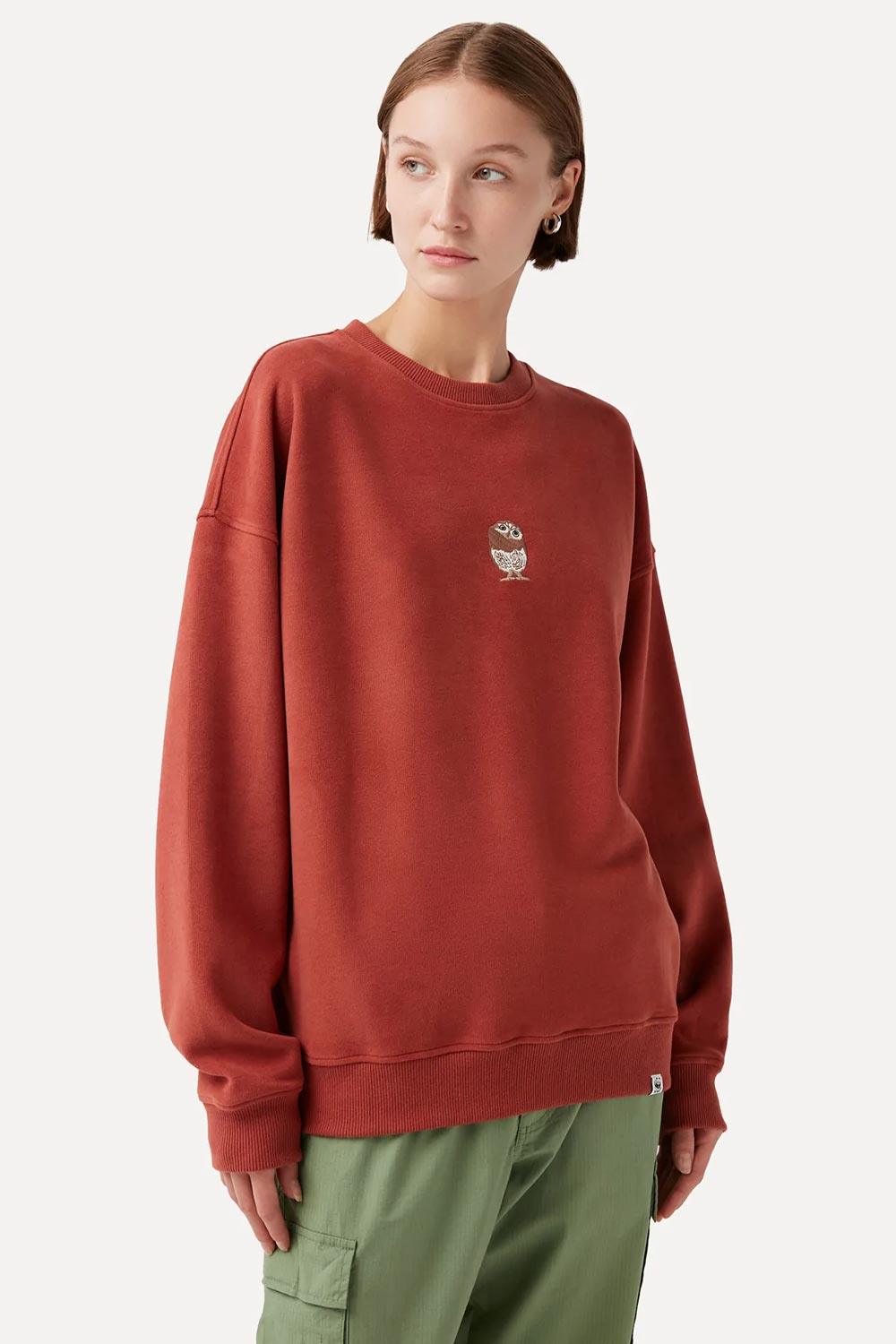 WWF Market-Cin Baykuşu Sweatshirt - Kiremit-Sweatshirts & Hoodies-4-Milagron.com