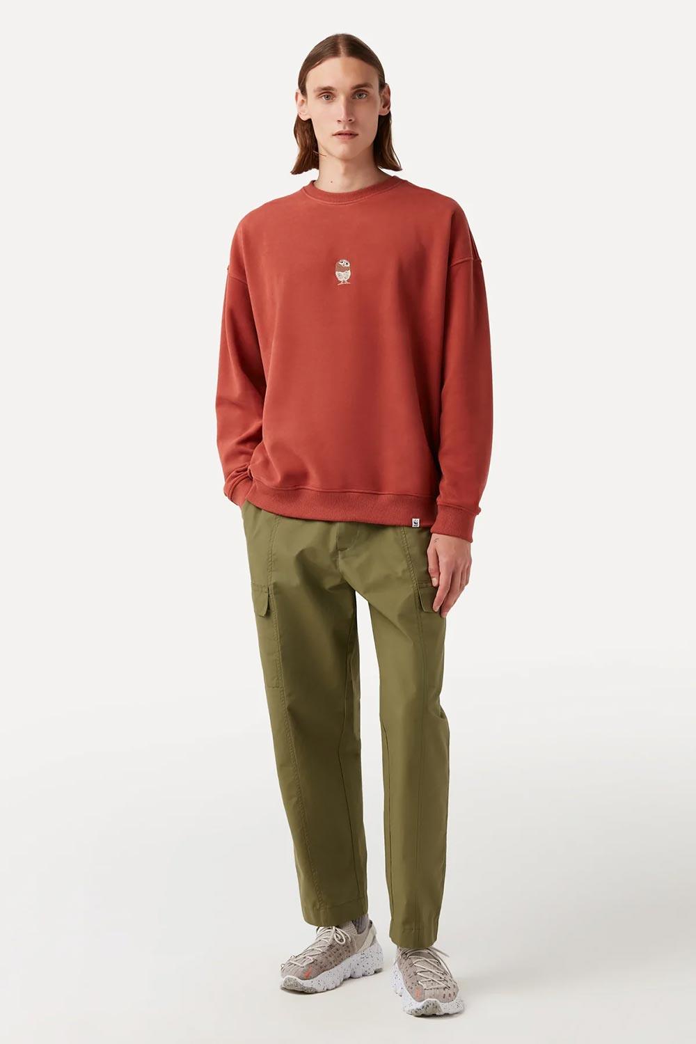 WWF Market-Cin Baykuşu Sweatshirt - Kiremit-Sweatshirts & Hoodies-5-Milagron.com