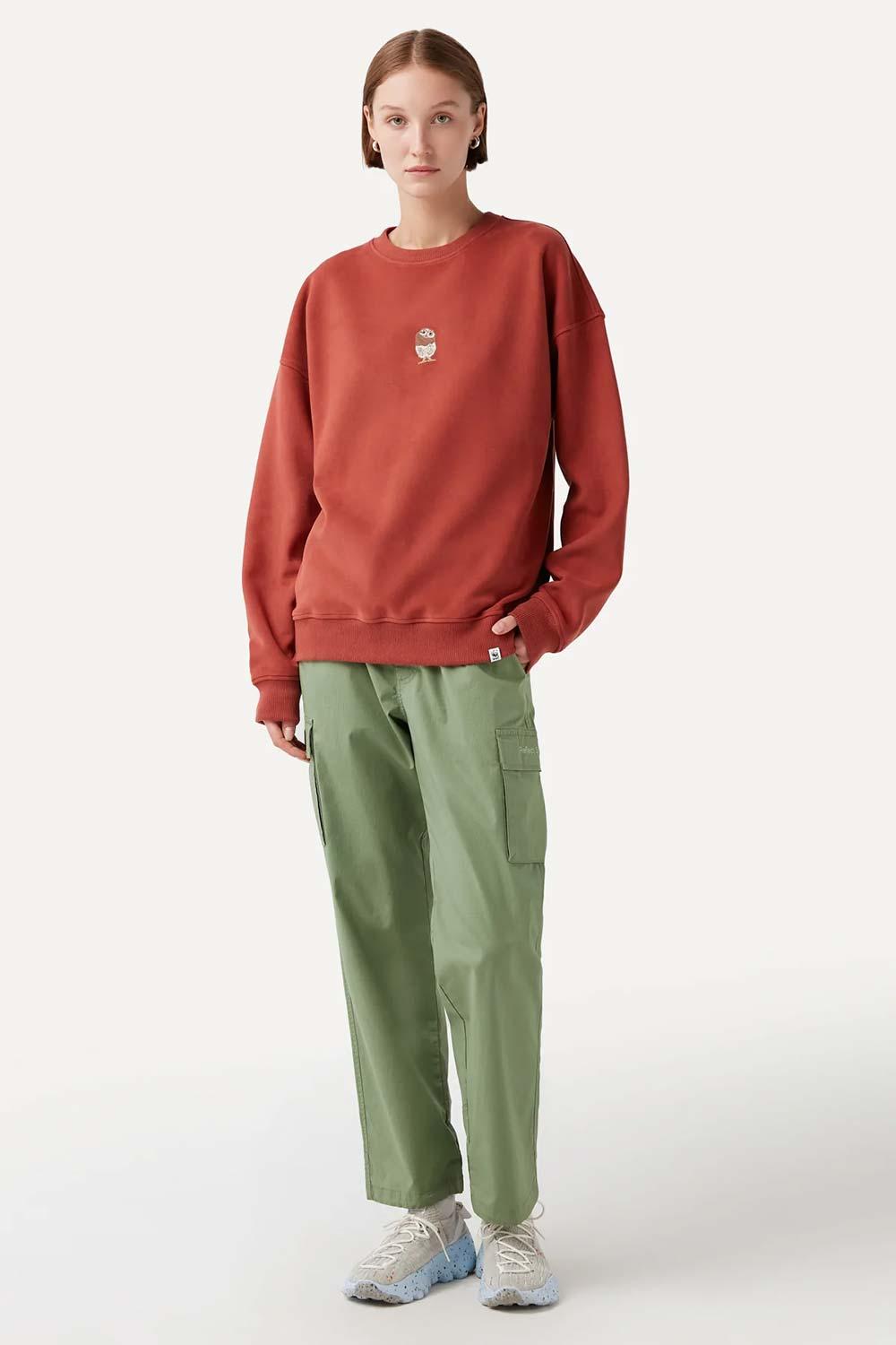 WWF Market-Cin Baykuşu Sweatshirt - Kiremit-Sweatshirts & Hoodies-7-Milagron.com