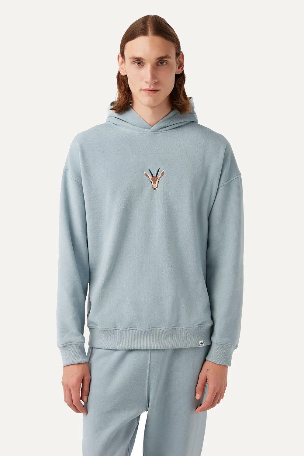 WWF Market-Dağ Ceylanı Hoodie - Buz Mavisi-Sweatshirts & Hoodies-3-Milagron.com