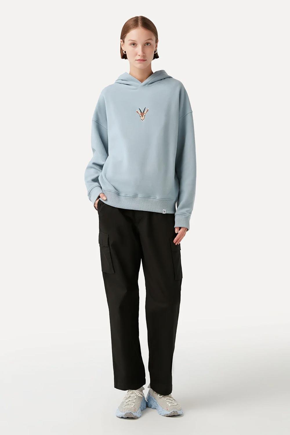 WWF Market-Dağ Ceylanı Hoodie - Buz Mavisi-Sweatshirts & Hoodies-7-Milagron.com