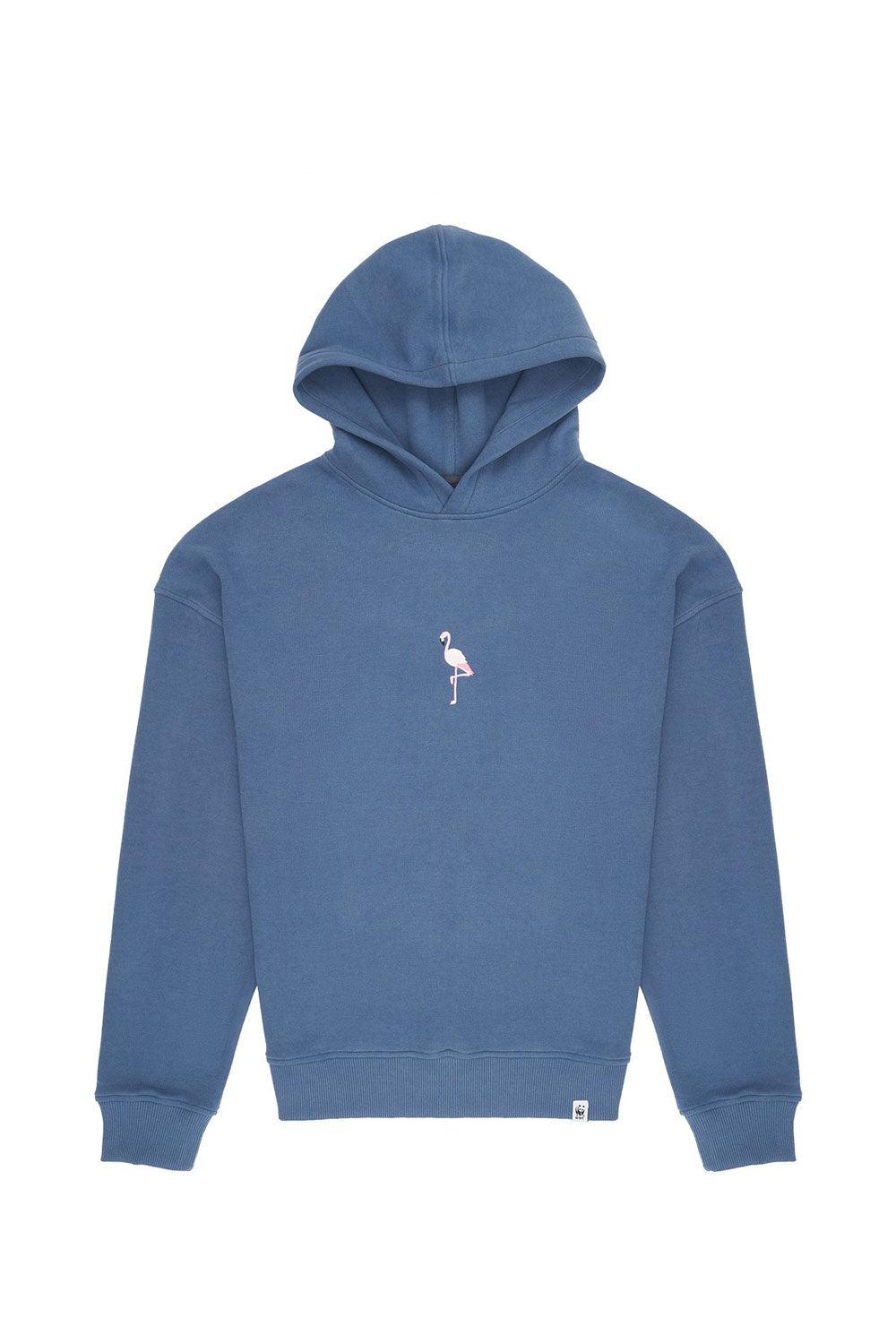 WWF Market-Flamingo Hoodie - Flint Mavi-Sweatshirts & Hoodies-1-Milagron.com