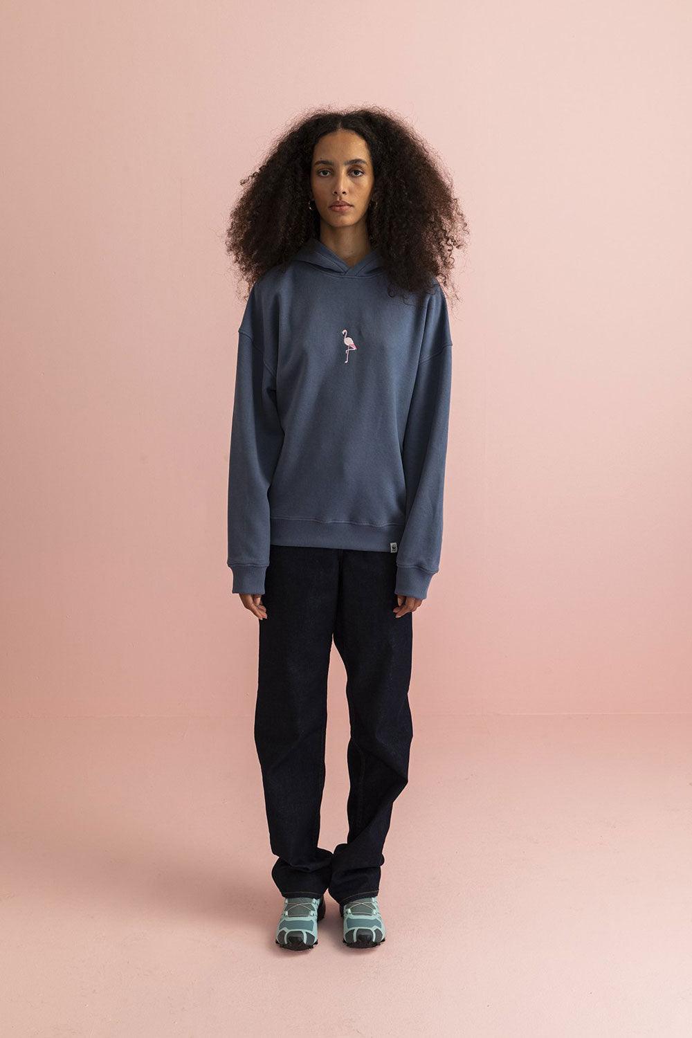 WWF Market-Flamingo Hoodie - Flint Mavi-Sweatshirts & Hoodies-4-Milagron.com