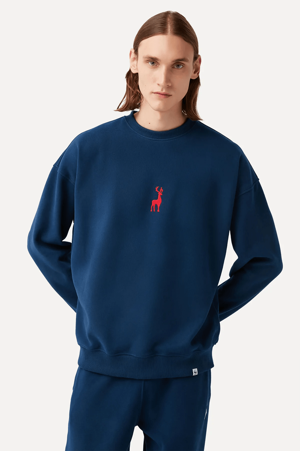 WWF Market-Geyik Sweatshirt - Lacivert-Sweatshirts & Hoodies-4-Milagron.com