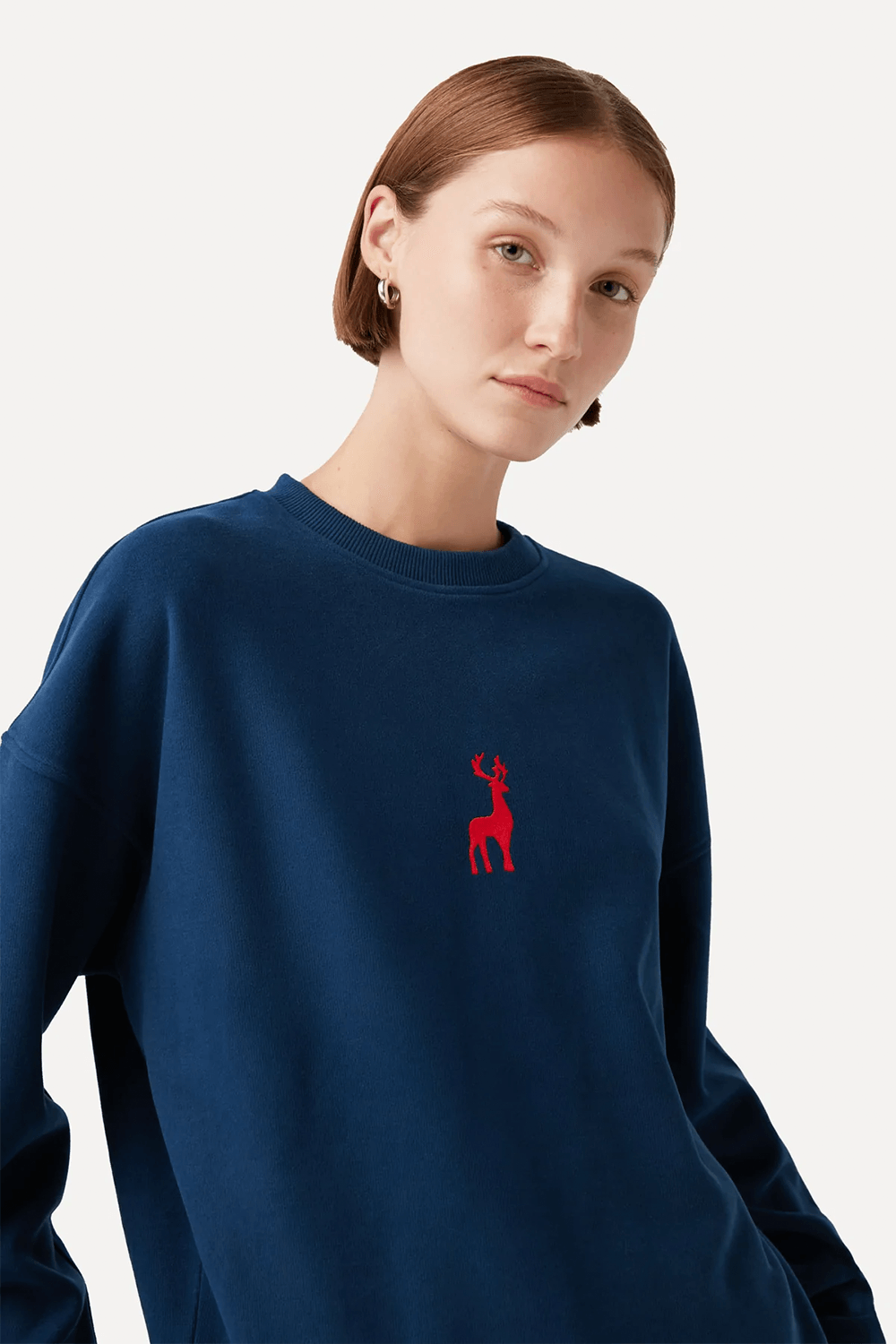 WWF Market-Geyik Sweatshirt - Lacivert-Sweatshirts & Hoodies-7-Milagron.com