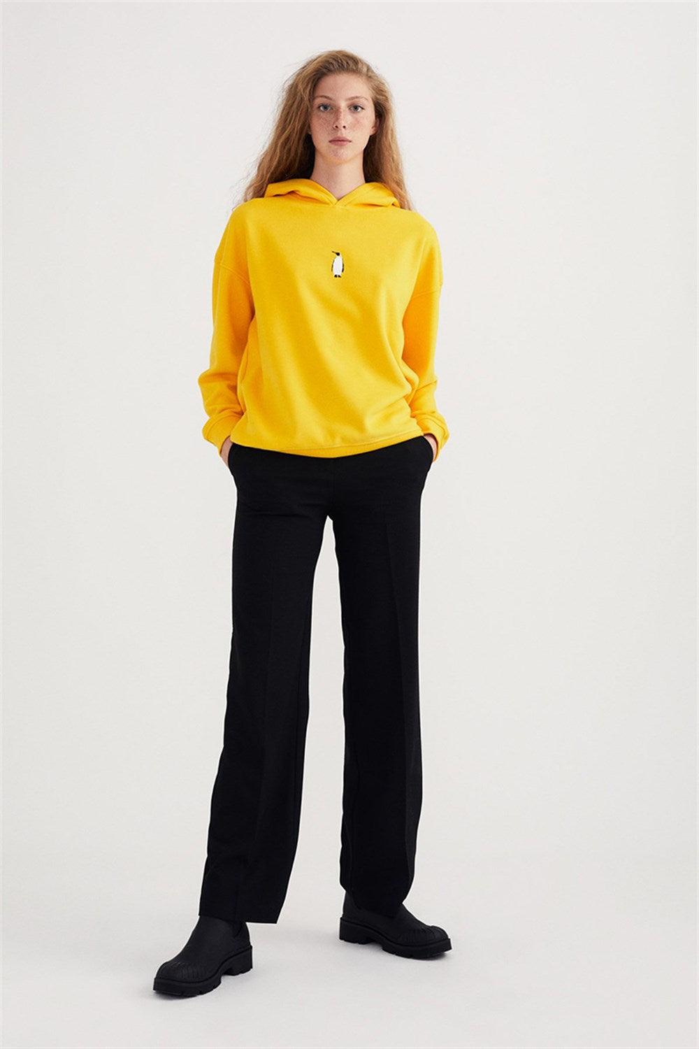 WWF Market-İmparator Penguen Hoodie - Sarı-Sweatshirts & Hoodies-2-Milagron.com