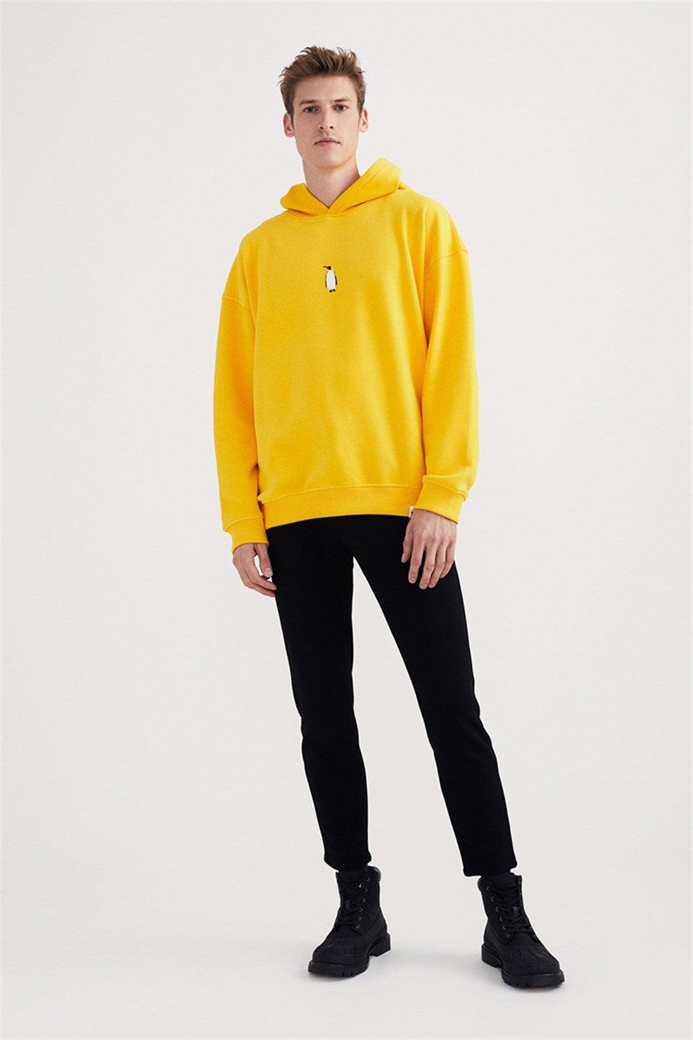 WWF Market-İmparator Penguen Hoodie - Sarı-Sweatshirts & Hoodies-3-Milagron.com