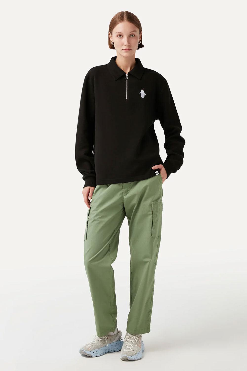 WWF Market-İmparator Penguen Polo Yaka Sweatshirt - Siyah-Sweatshirts & Hoodies-7-Milagron.com